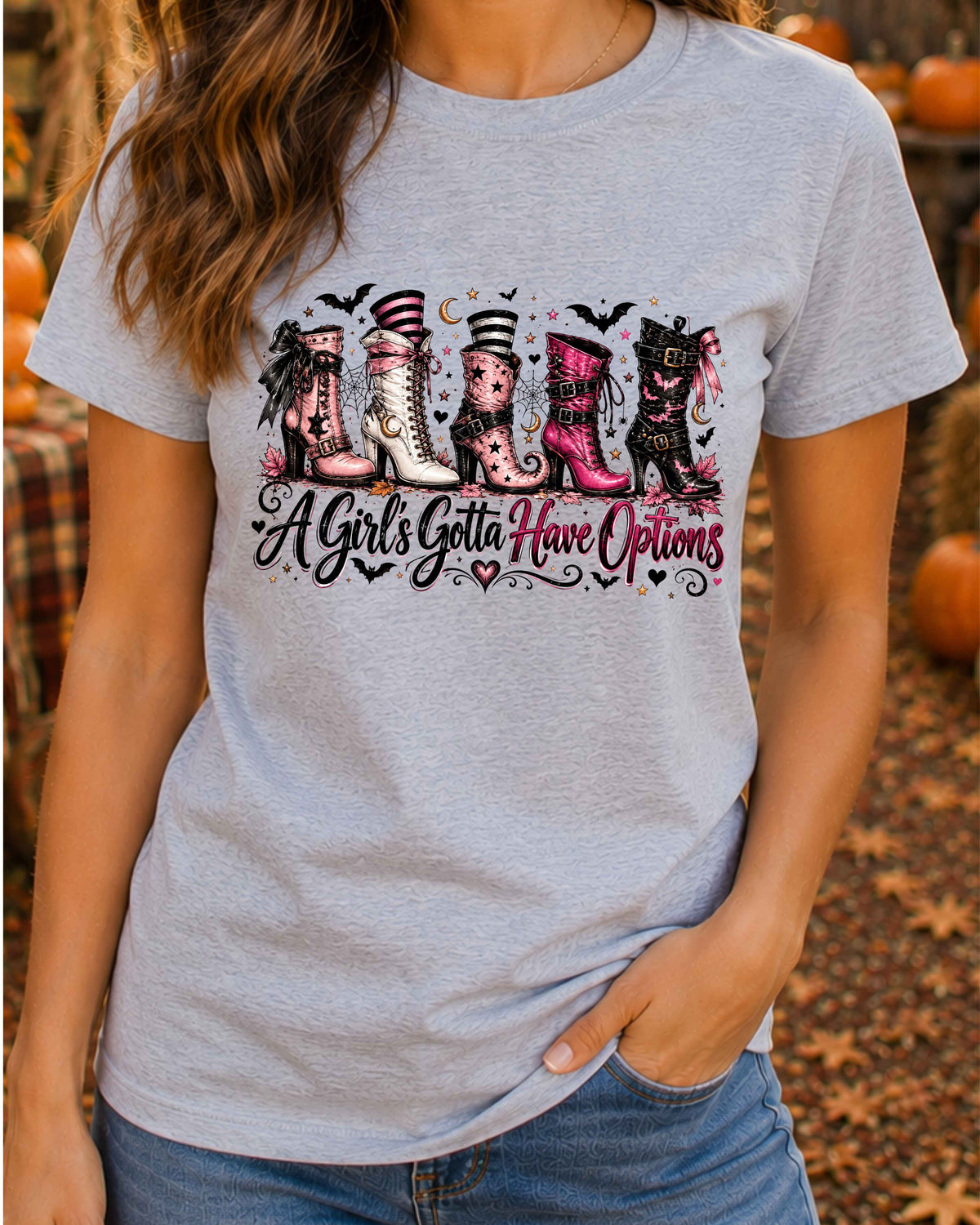 Witch Boots A Girl’s Gotta Have Options, Halloween T-Shirt