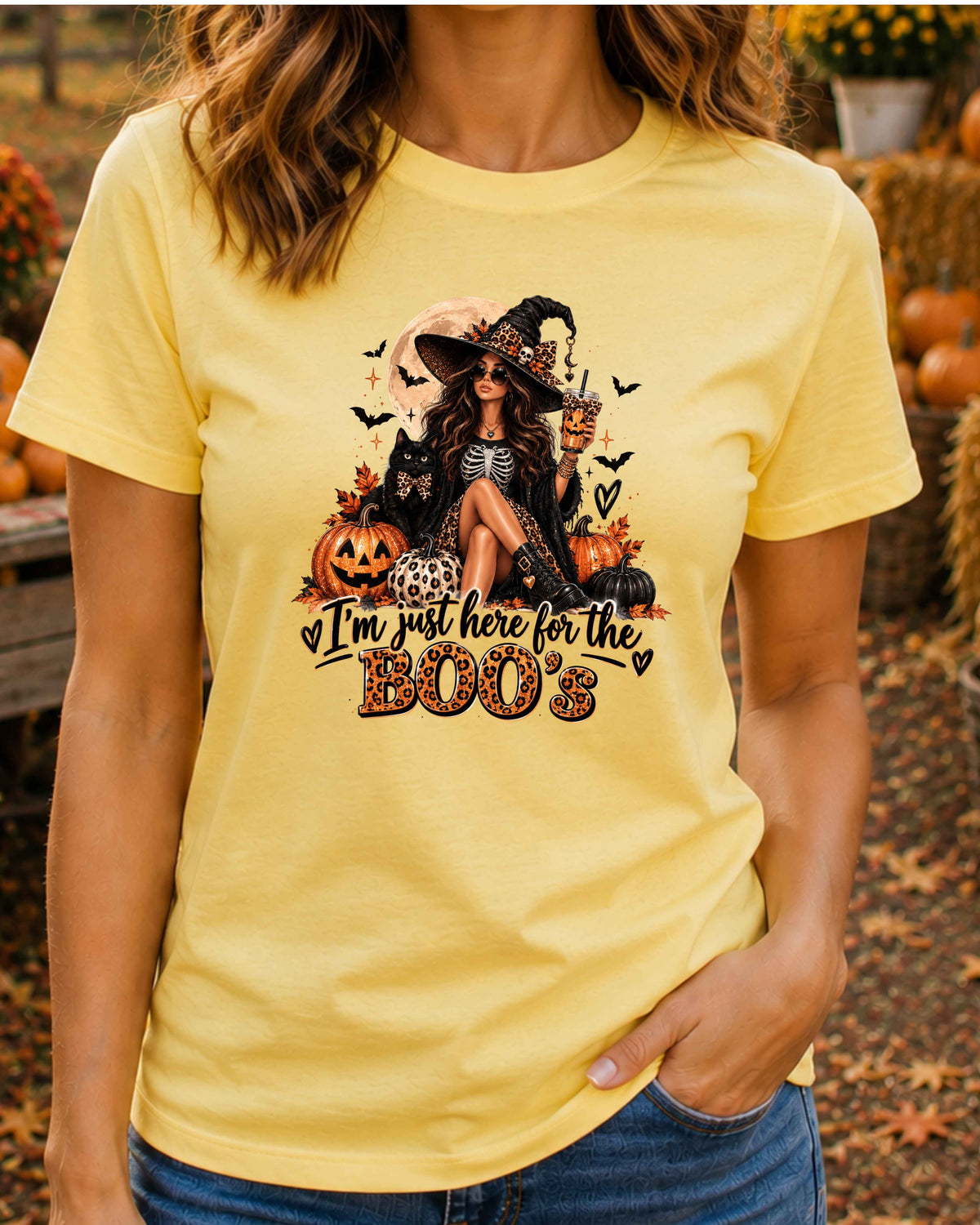 I’m Just Here for the Boos Witch Halloween T-Shirt