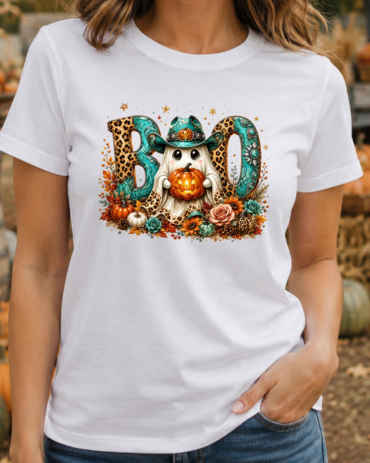 Boo Halloween Shirt Coquette Halloween T-Shirt