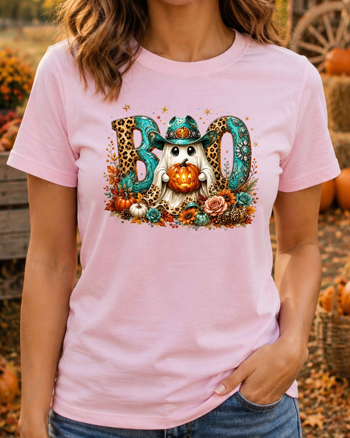 Boo Halloween Shirt Coquette Halloween T-Shirt