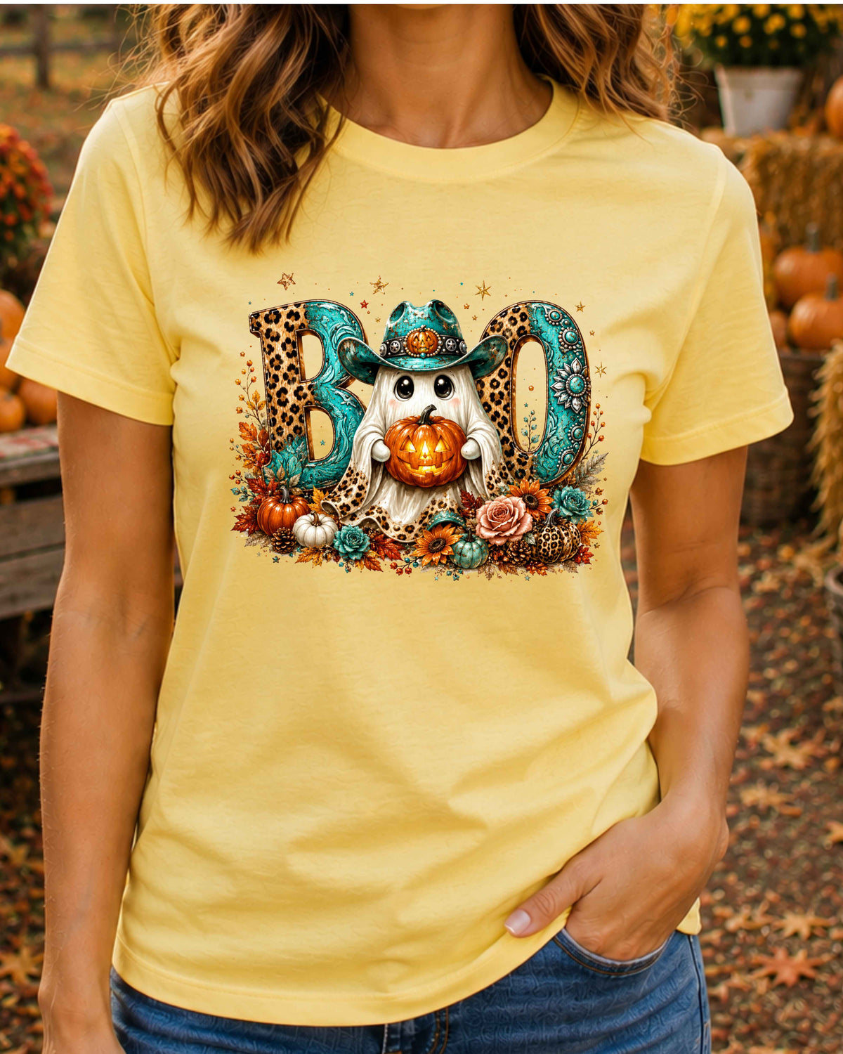 Boo Halloween Shirt Coquette Halloween T-Shirt