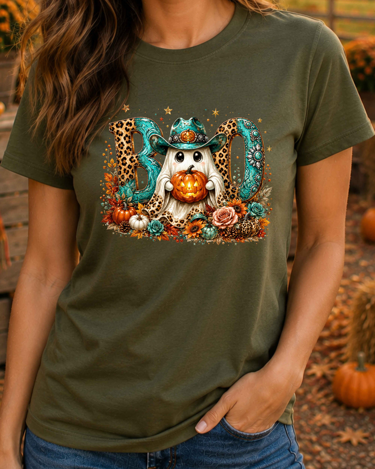 Boo Halloween Shirt Coquette Halloween T-Shirt