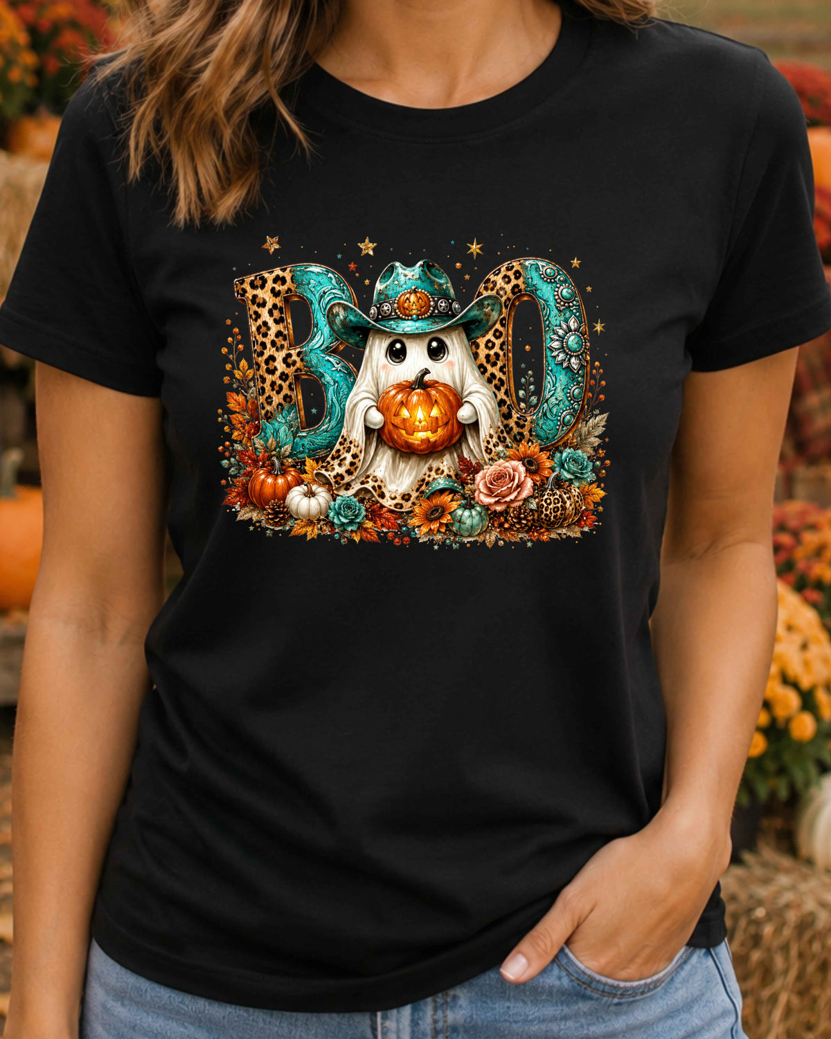 Boo Halloween Shirt Coquette Halloween T-Shirt
