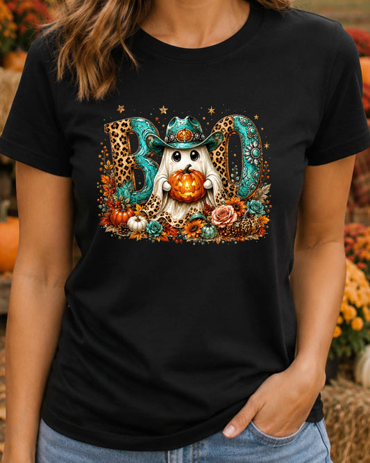 Boo Halloween Shirt Coquette Halloween T-Shirt