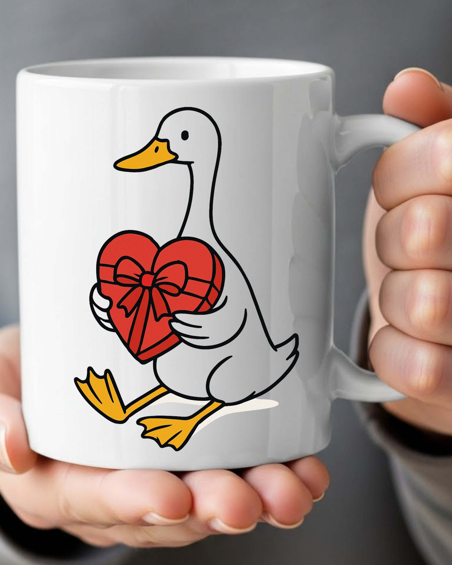 Cute Valentin's Duck Mug – Coffee Cup for Coffee & Tea Lovers
