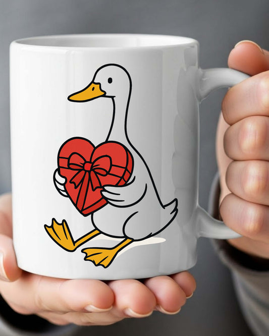 Cute Valentin's Duck Mug – Coffee Cup for Coffee & Tea Lovers